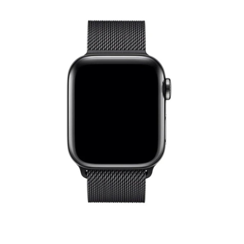 NEW BAND BLACK Milanese Stainless For Apple Watch - Picture 3 of 10